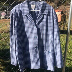 Loretta City Blues Ladies‎ Plaid Jacket Size XL